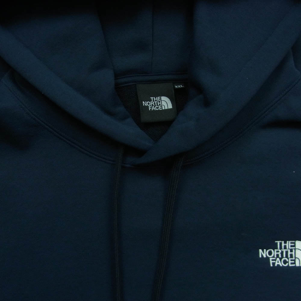 THE NORTH FACE ノースフェイス NT62338 Square Logo Hoodie スクエア ロゴ フーディー パーカー ダークネイビー系 XXL【中古】