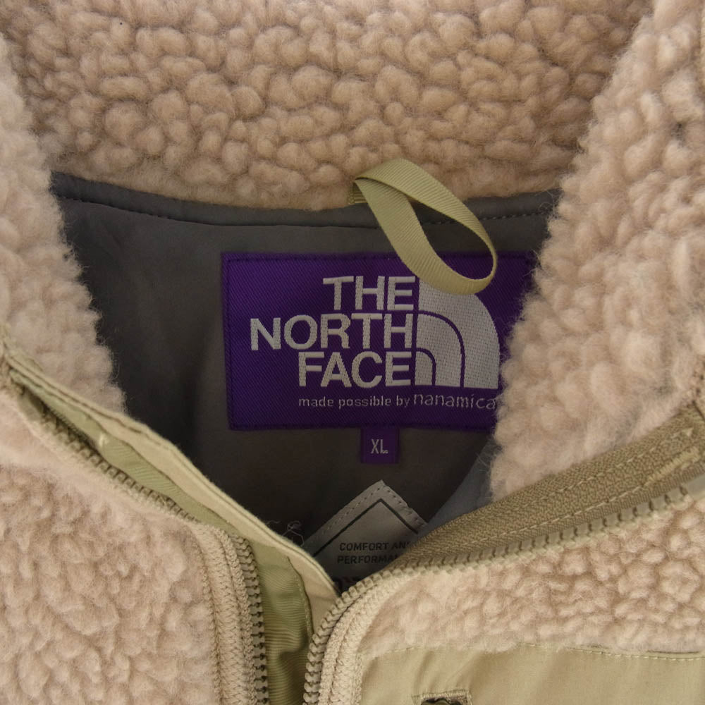 THE NORTH FACE ノースフェイス NA2252N PURPLELABEL パープルレーベル Wool Boa Fleece Field Jacket ウール ボア フリース フィールド ジャケット ベージュ系 XL【中古】