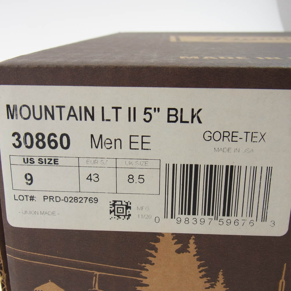 Danner ダナー 30860 MOUNTAIN LIGHT 2 GORE-TEX マウンテンライト ゴアテックス マウンテンブーツ ブラック系 US9【新古品】【未使用】【中古】