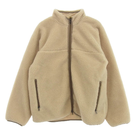 blurhms ブラームス 23AW broots23f30 Recycle Boa Zip Jacket ジップアップ ボア ジャケット ベージュ系 2【中古】