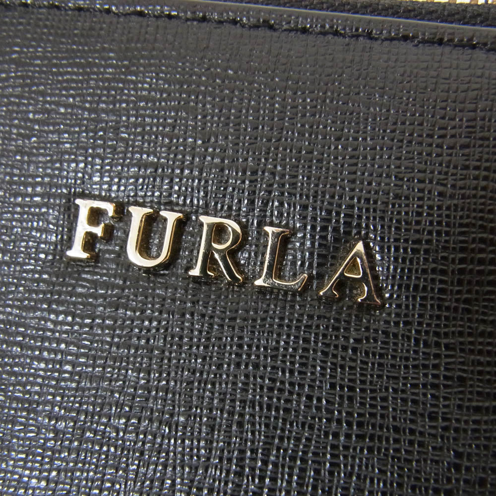 Furla フルラ レザー ショルダー バッグ ブラック系【中古】