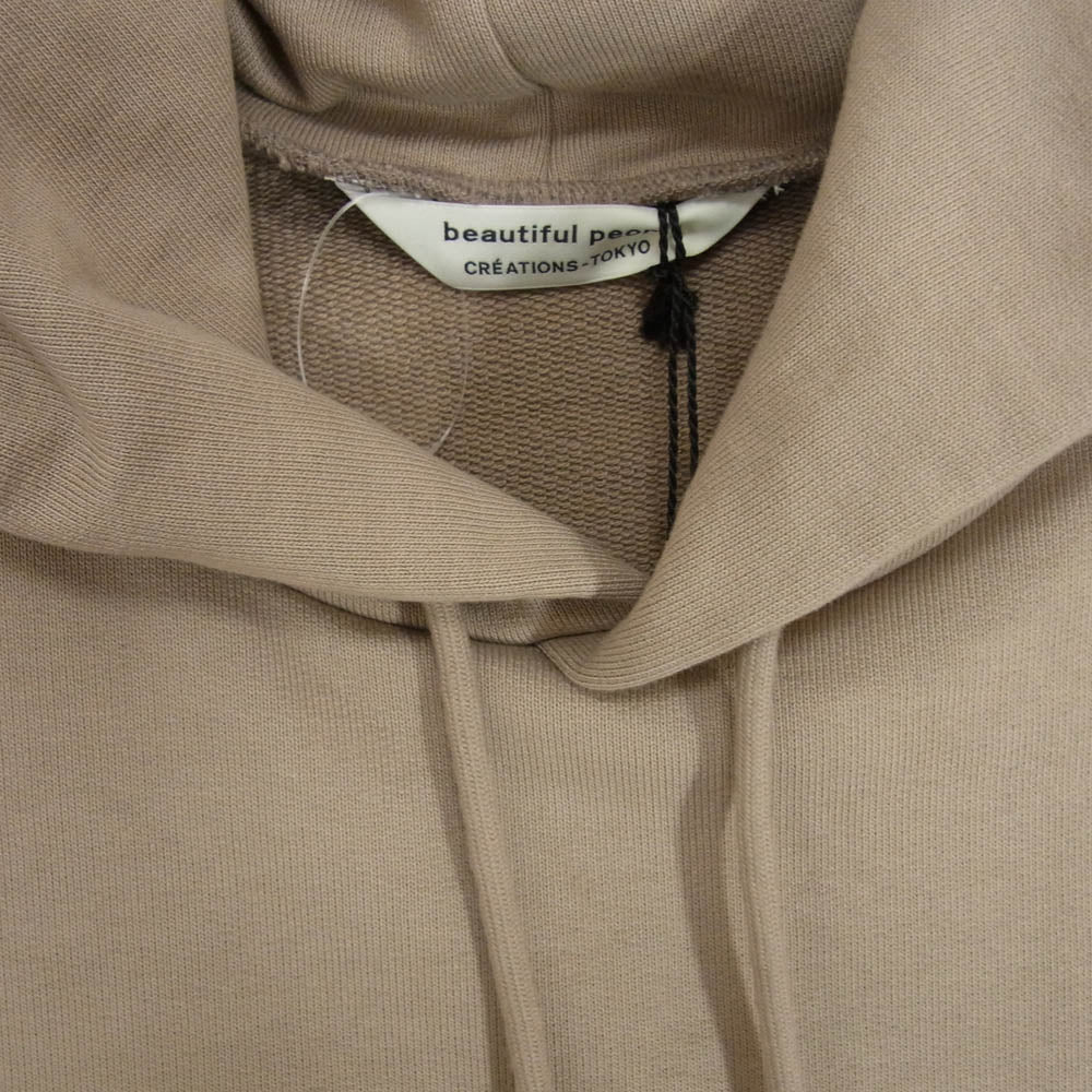 beautiful people ビューティフルピープル 1435310050 suvin compact sweat structural parka プルオーバー パーカー フーディー ブラウン系 36【美品】【中古】