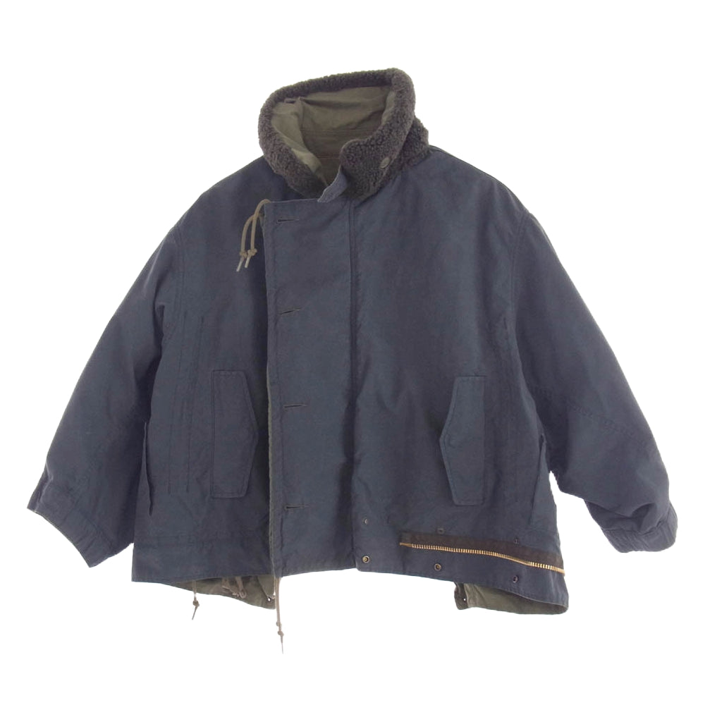 beautiful people ビューティフルピープル 23AW 1325103001 Alpha double-end c/n mods coat アルファ 4 WAY デザイン モッズ コート ジャケット カーキ系 XS【中古】