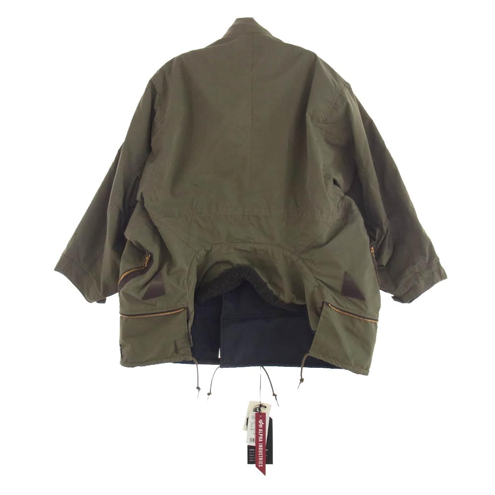 beautiful people ビューティフルピープル 23AW 1325103001 Alpha double-end c/n mods coat アルファ 4 WAY デザイン モッズ コート ジャケット カーキ系 XS【中古】