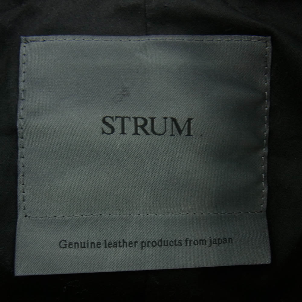 STRUM ストラム STL082-06 フルタンニン鞣し カーフスキン 燃焼製品染め ELEVEN セミダブル ライダースジャケット CRIMSON RED L【中古】