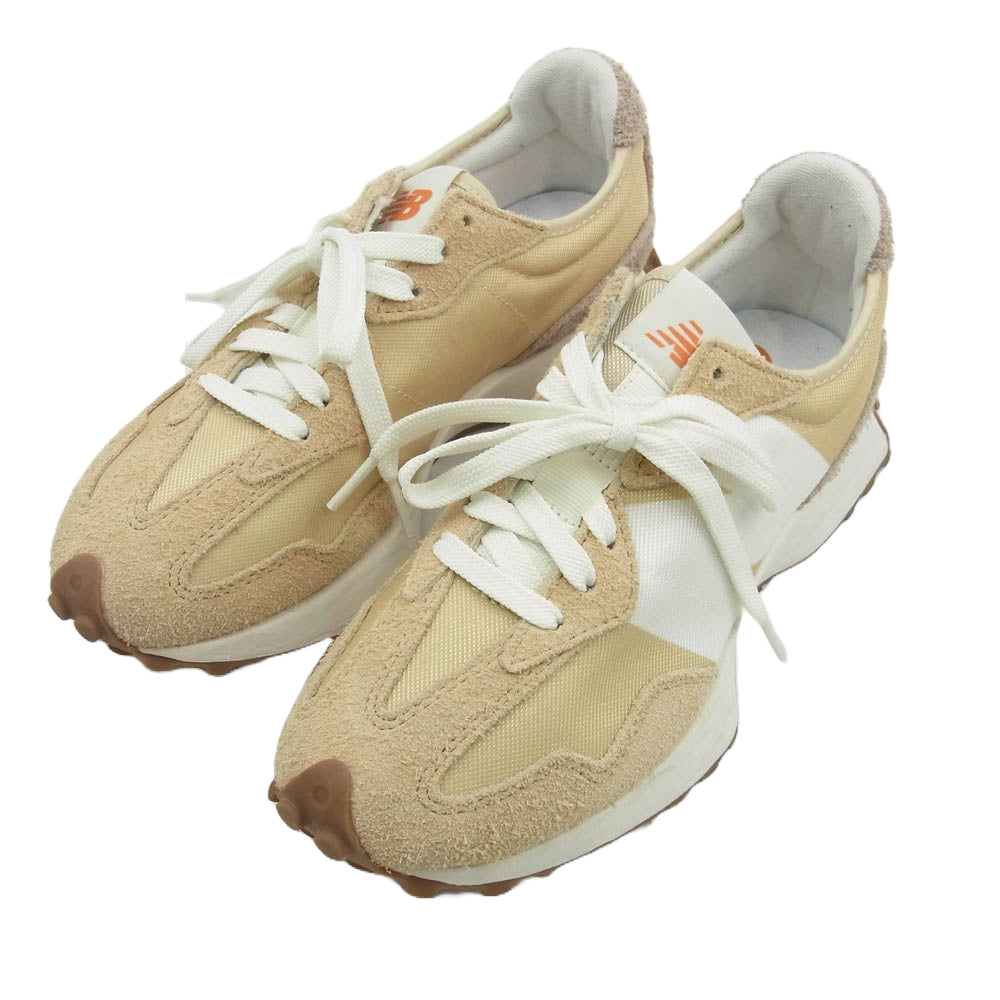 NEW BALANCE ニューバランス MS327UE × BEAMS Exclusive 327 Beige ビームス 別注 ニューバランス 327 ベージュ ローカット スニーカー ライトブラウン系 24.5cm【美品】【中古】