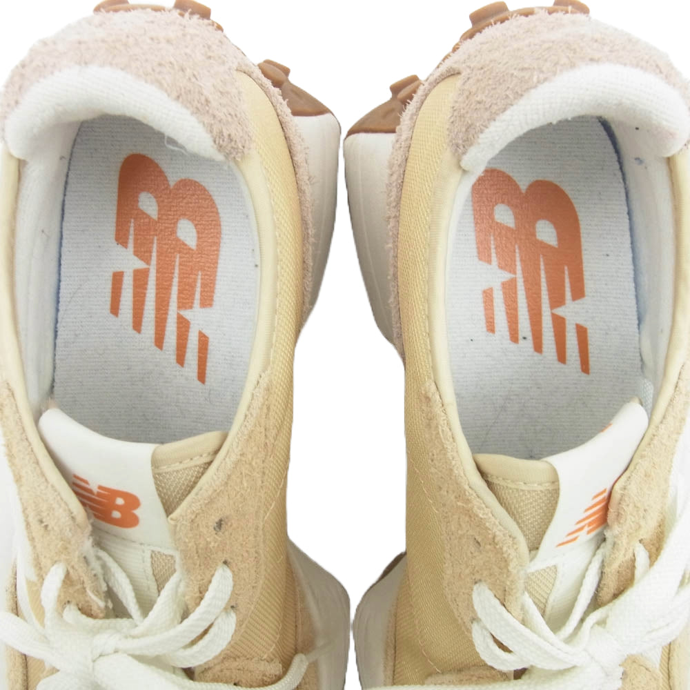 NEW BALANCE ニューバランス MS327UE × BEAMS Exclusive 327 Beige ビームス 別注 ニューバランス 327 ベージュ ローカット スニーカー ライトブラウン系 24.5cm【美品】【中古】