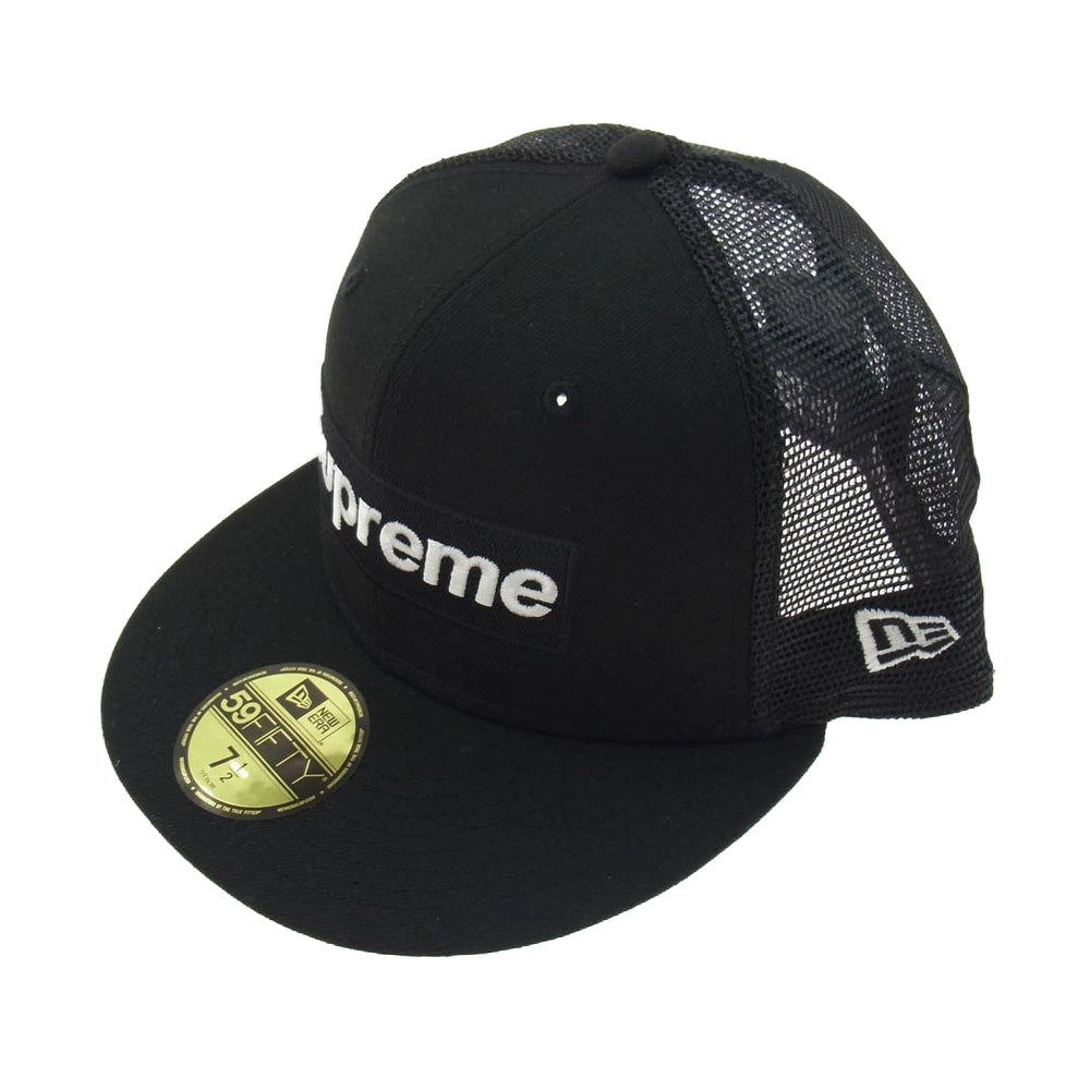 Supreme シュプリーム 23SS Box Logo Mesh Back New Era Black ボックスロゴ メッシュ バック ニューエラ Cap キャップ ブラック系 ブラック系【中古】