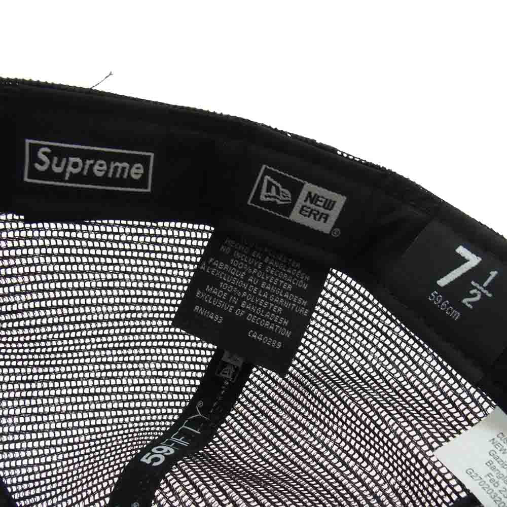 Supreme シュプリーム 23SS Box Logo Mesh Back New Era Navy ボックスロゴ メッシュ バック ニューエラ Cap キャップ ネイビー系 ブラック系【中古】