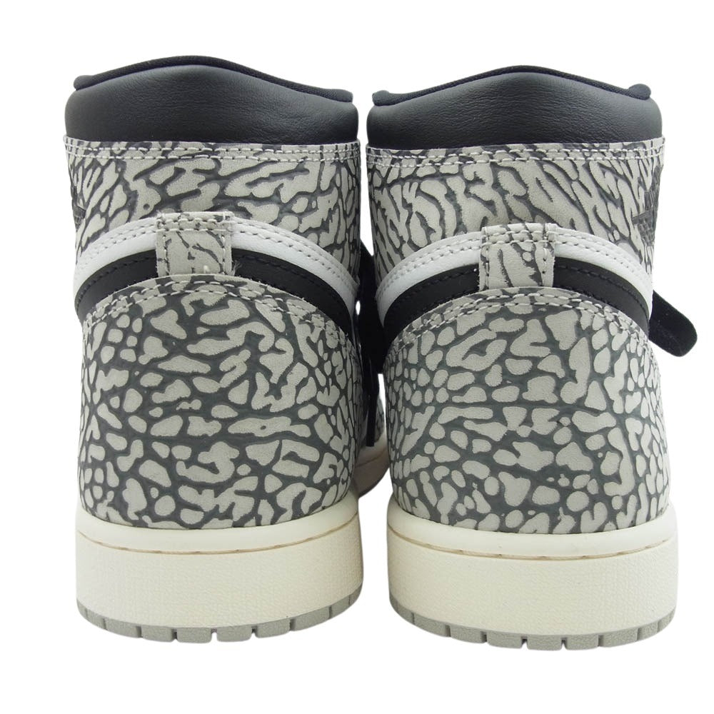 NIKE ナイキ DZ5485-052 Air Jordan 1 High OG White Cement Safari エアジョーダン1 ハイ OG ホワイトセメント サファリ ハイカット スニーカー グレー系 ホワイト系 27cm【極上美品】【中古】