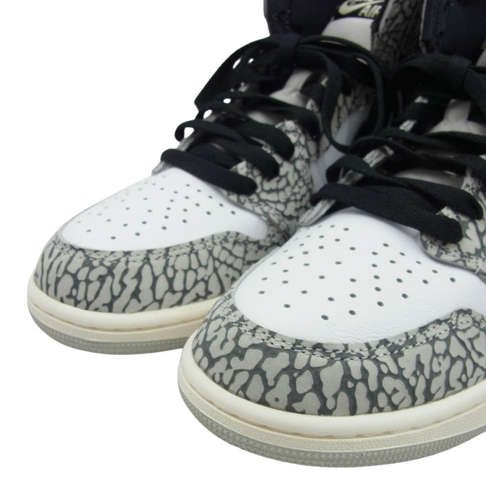NIKE ナイキ DZ5485-052 Air Jordan 1 High OG White Cement Safari エアジョーダン1 ハイ OG ホワイトセメント サファリ ハイカット スニーカー グレー系 ホワイト系 27cm【極上美品】【中古】
