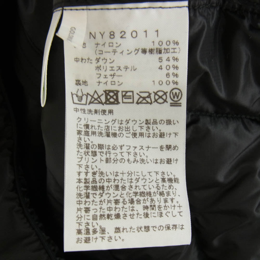 THE NORTH FACE ノースフェイス NY82011 Thunder Hoodie サンダー フーディ ダウン ジャケット ブラック系 XL【美品】【中古】