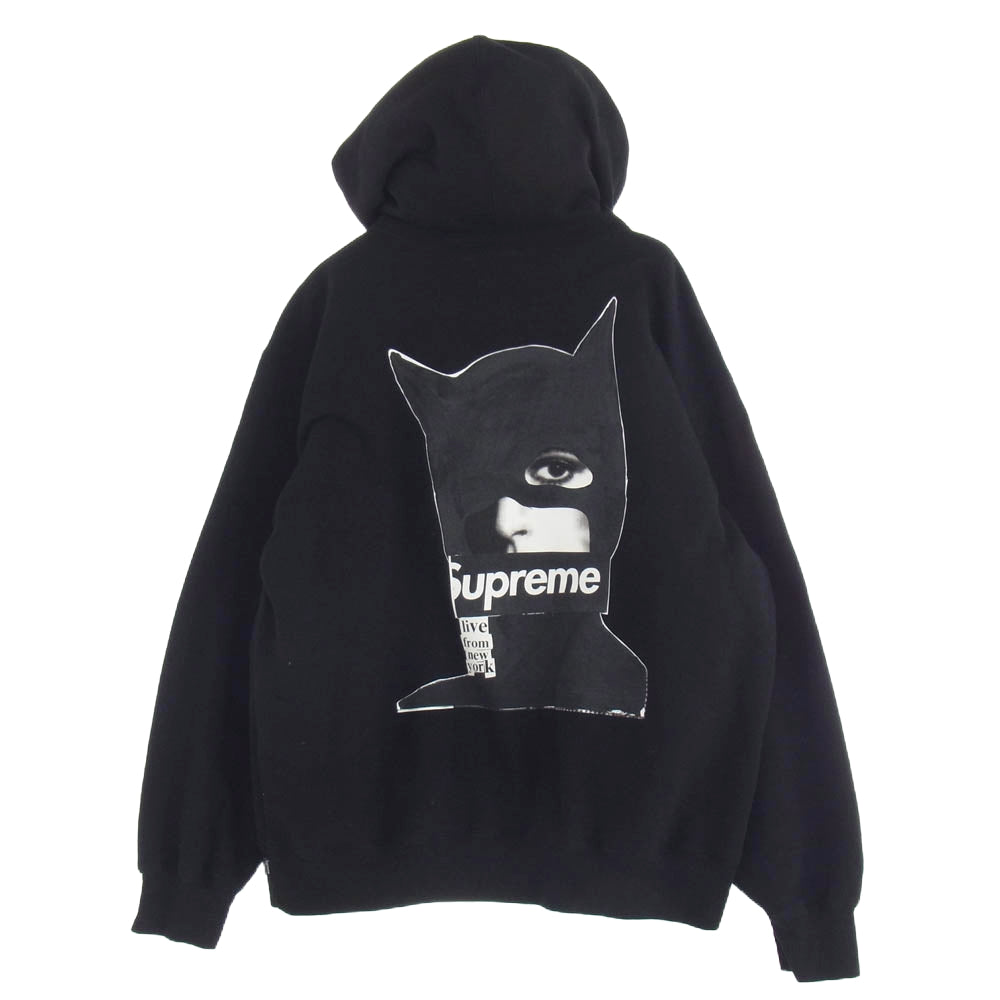 Supreme シュプリーム 23AW Catwoman Hooded Sweatshirt キャットウーマン フーデッド スウェット フーディ― パーカー ブラック系 ブラック系 L【中古】