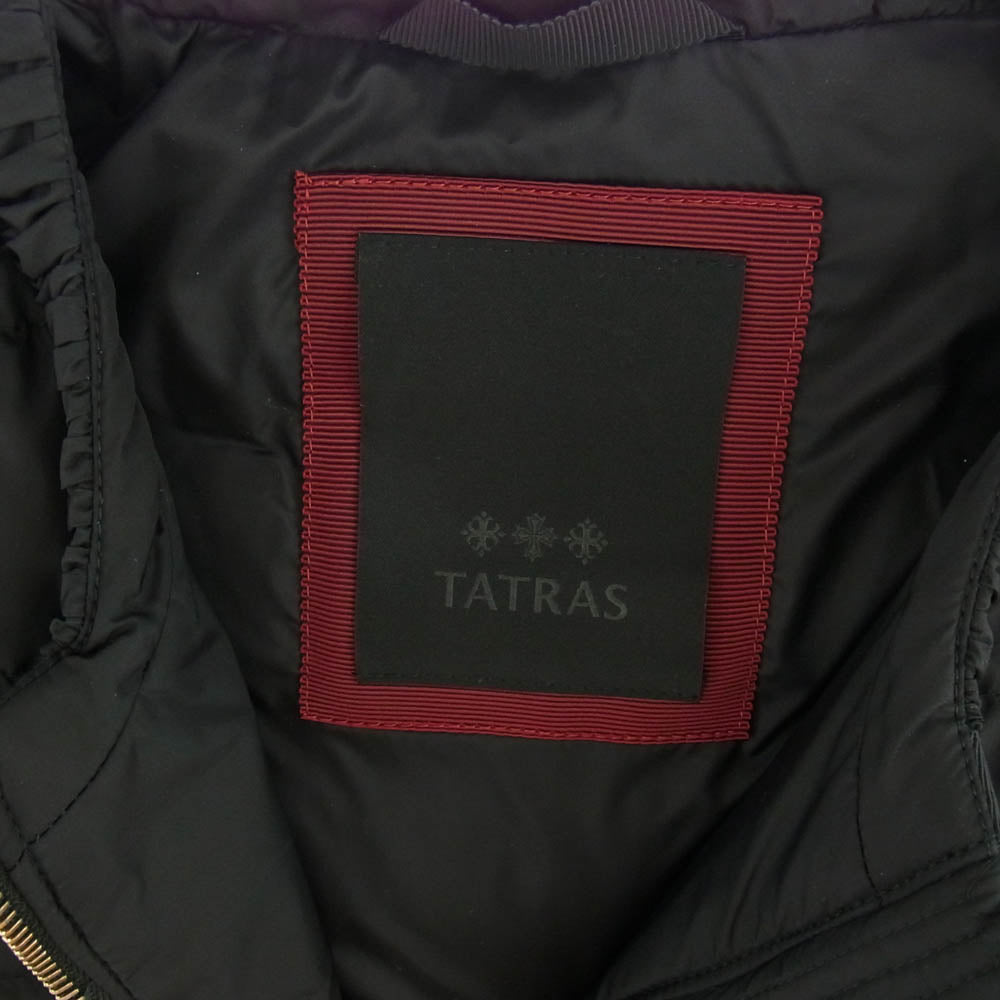 TATRAS タトラス LTTM21A4169-D × TOMORROWLAND 別注 トゥモローランド BREVA ノーカラー ダウン ジャケット ブラック系 1【中古】