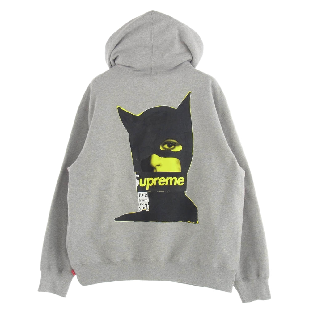 Supreme シュプリーム 23AW Catwoman Hooded Sweatshirt キャットウーマン フーデッド スウェット フーディ― パーカー グレー系 グレー系 L【美品】【中古】