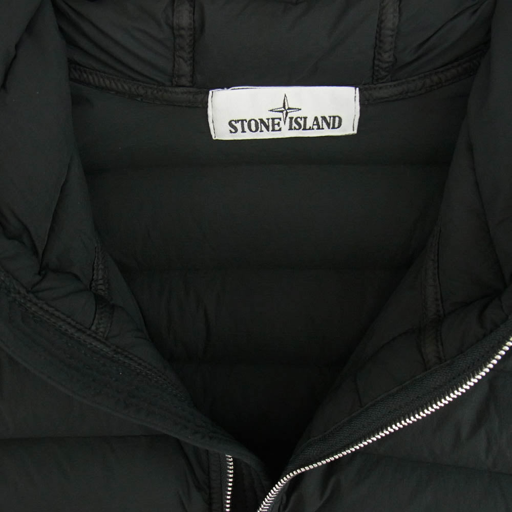STONE ISLAND ストーンアイランド 20AW 731541125 ガーメントダイ ストレッチ ナイロン フーデッド ダウン ジャケット ブラック系 L【中古】