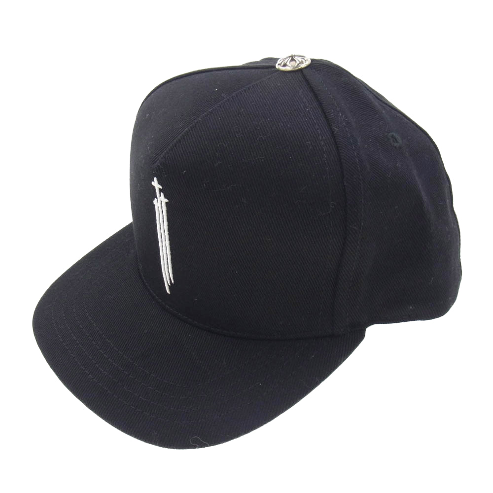 CHROME HEARTS クロムハーツ（原本無） RS3 クロス キャップ コットン クロスボタン ブラック系【中古】