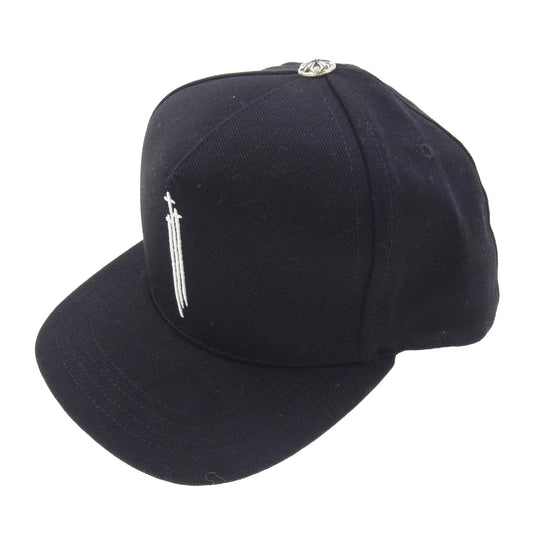 CHROME HEARTS クロムハーツ（原本無） RS3 クロス キャップ コットン クロスボタン ブラック系【中古】