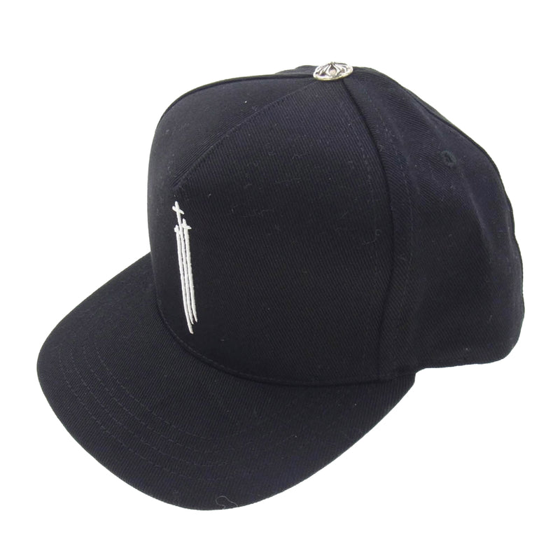 CHROME HEARTS クロムハーツ（原本無） RS3 クロス キャップ コットン クロスボタン ブラック系【中古】