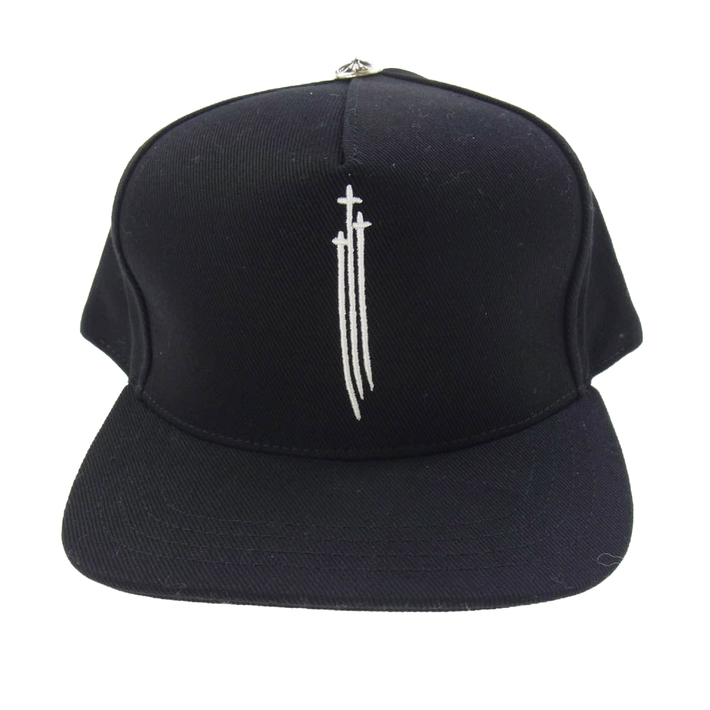 CHROME HEARTS クロムハーツ（原本無） RS3 クロス キャップ コットン クロスボタン ブラック系【中古】