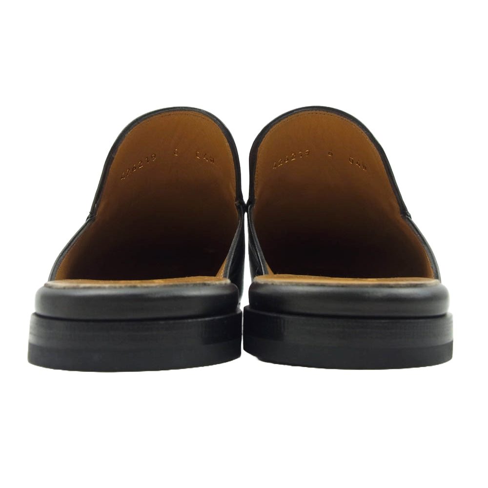 GUCCI グッチ 426219 プリンスタウン ホースビット レザー ミュール スリッパ ブラック系 6【美品】【中古】