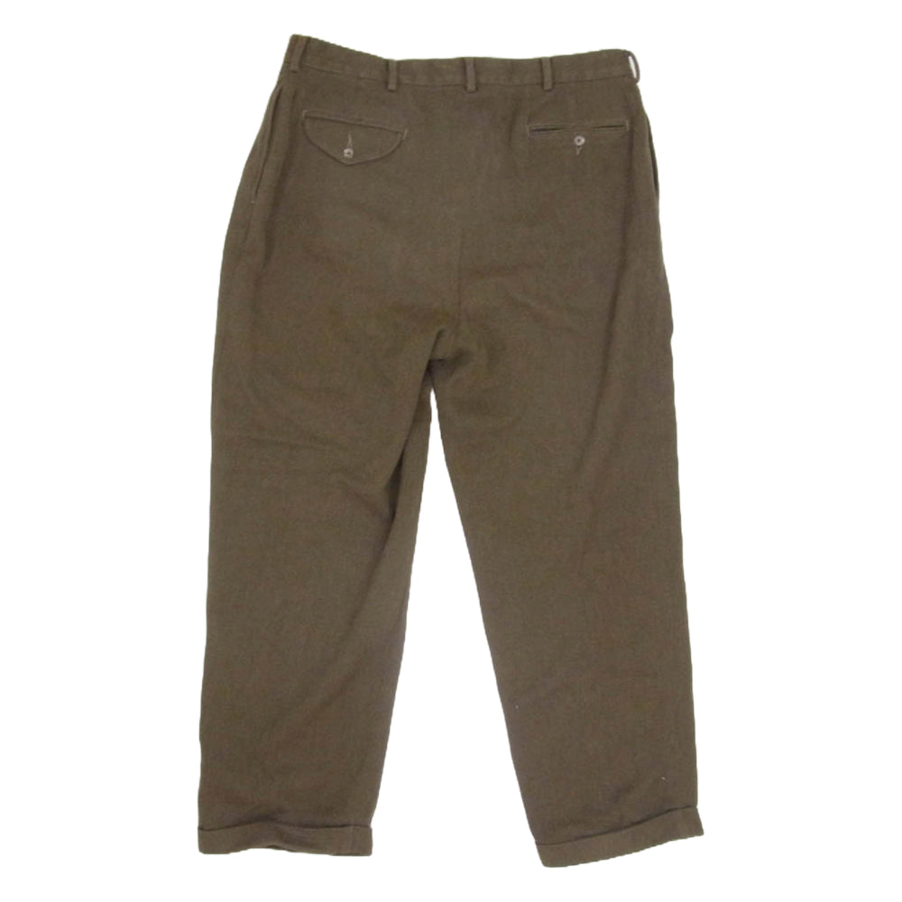 POLO RALPH LAUREN ポロ・ラルフローレン ツータック コットン スラックス パンツ ブラウン系 38【中古】