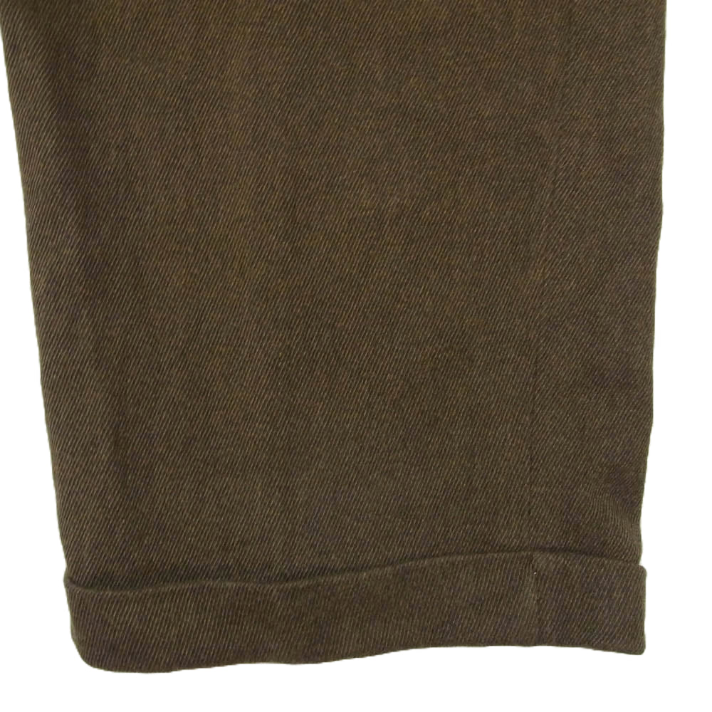 POLO RALPH LAUREN ポロ・ラルフローレン ツータック コットン スラックス パンツ ブラウン系 38【中古】
