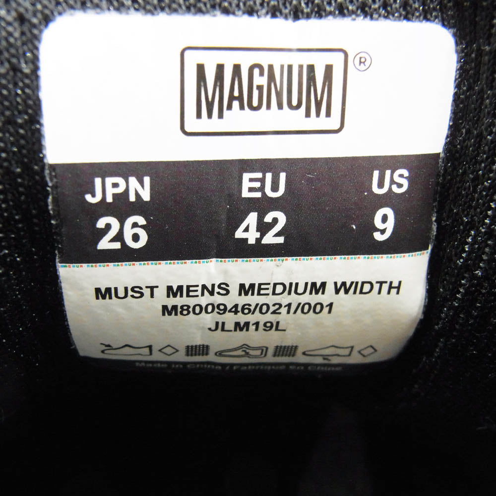 マグナム M800946-021-001 HI-TEC ハイテック U.S.T ユニフォーム サービス トレーナー スニーカー ブラック系 26cm【中古】