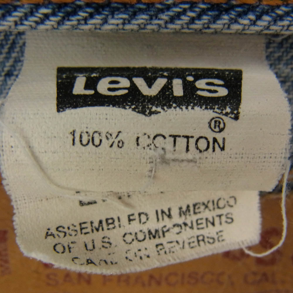 Levi's リーバイス 70598-4891 90s ボタン裏 493 3rd デカパッチ ワイドシルエット デニム トラッカー ジャケット Gジャン L ライトブルー系【中古】