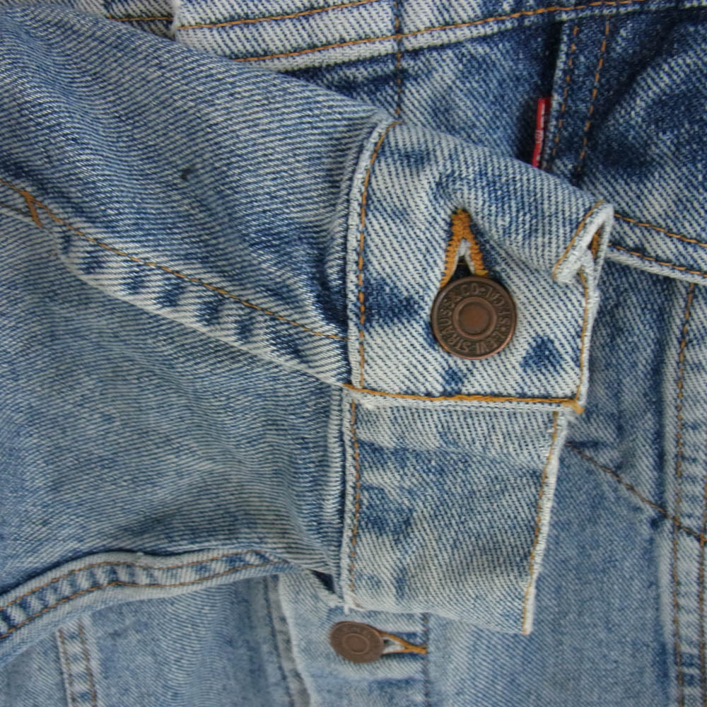 Levi's リーバイス 70598-4891 90s ボタン裏 493 3rd デカパッチ ワイドシルエット デニム トラッカー ジャケット Gジャン L ライトブルー系【中古】
