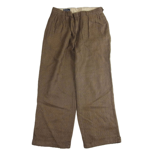 POLO RALPH LAUREN ポロ・ラルフローレン ヘリンボーン スラックス パンツ ブラウン系【中古】