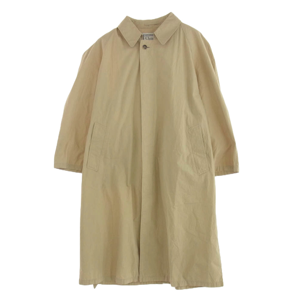 Christian Dior クリスチャンディオール 80年代 ヴィンテージ LE CONNAISSEUR ステンカラーコート バルマカーンコート ベージュ系 40S【中古】