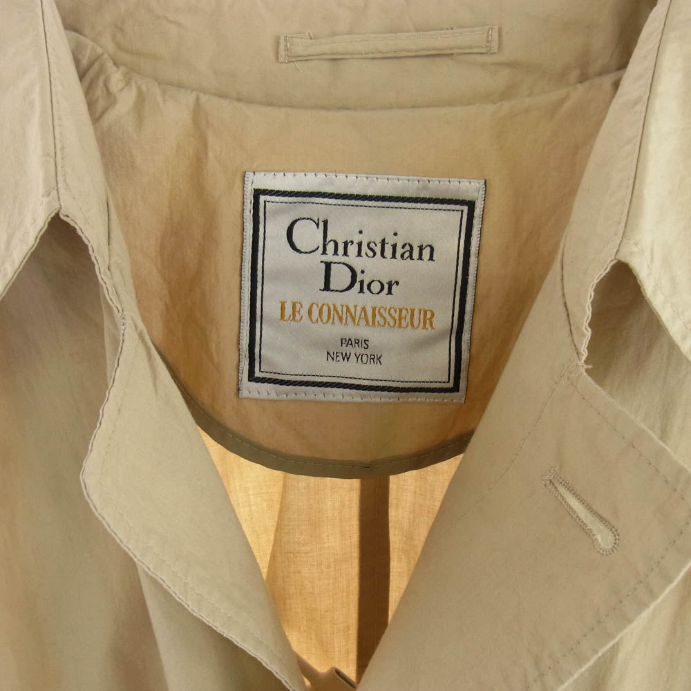 Christian Dior クリスチャンディオール 80年代 ヴィンテージ LE CONNAISSEUR ステンカラーコート バルマカーンコート ベージュ系 40S【中古】