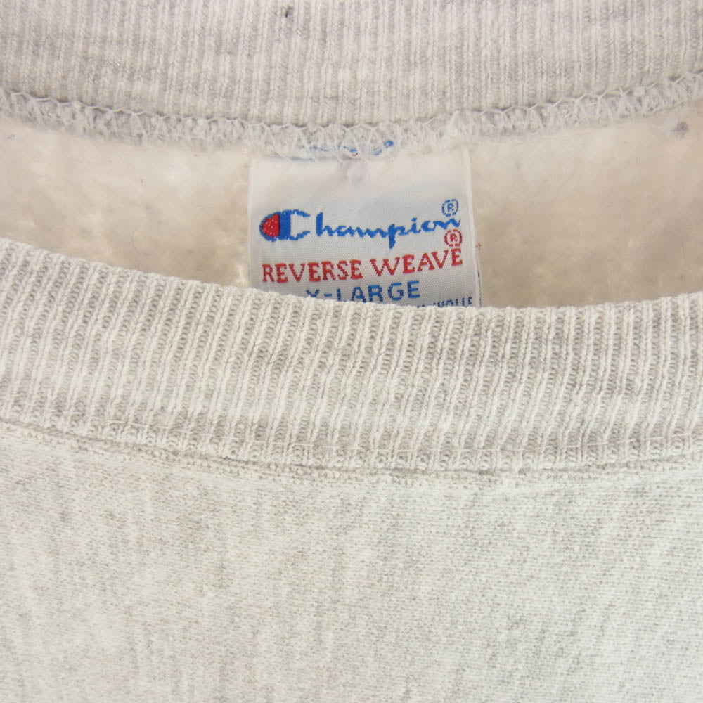 Champion チャンピオン USA製 90s ヴィンテージ REVESE WEAVE Ohio State リバースウィーブ ロゴ スウェット グレー系 レッド系 L【中古】