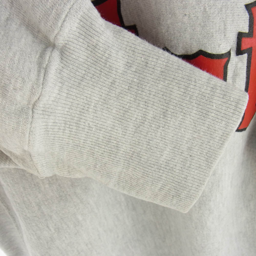 Champion チャンピオン USA製 90s ヴィンテージ REVESE WEAVE Ohio State リバースウィーブ ロゴ スウェット グレー系 レッド系 L【中古】