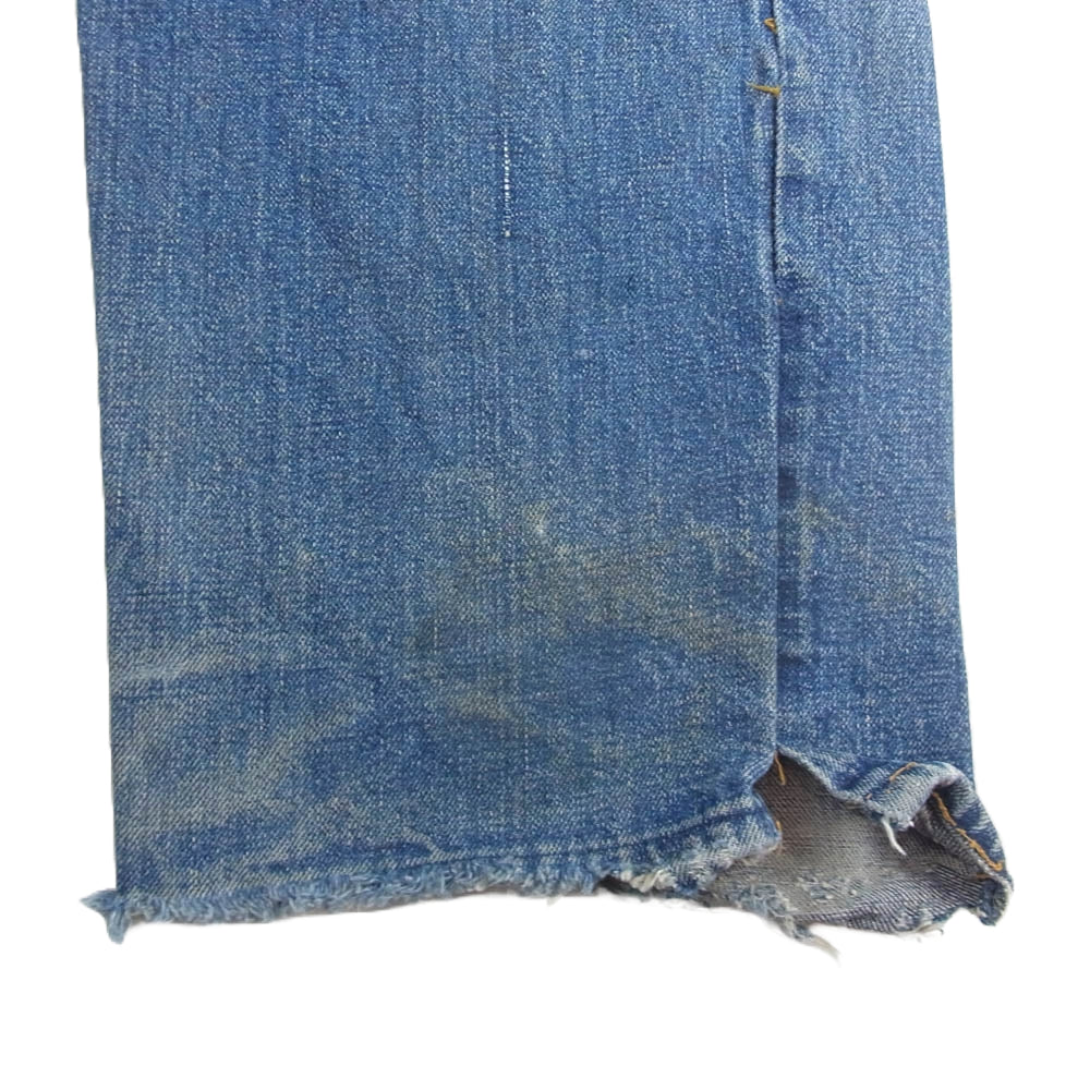 Levi's リーバイス 501 66前期 BIGE リペア ダメージ デニム パンツ インディゴブルー系【中古】