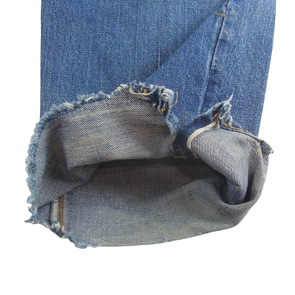 Levi's リーバイス 501 66前期 BIGE リペア ダメージ デニム パンツ インディゴブルー系【中古】