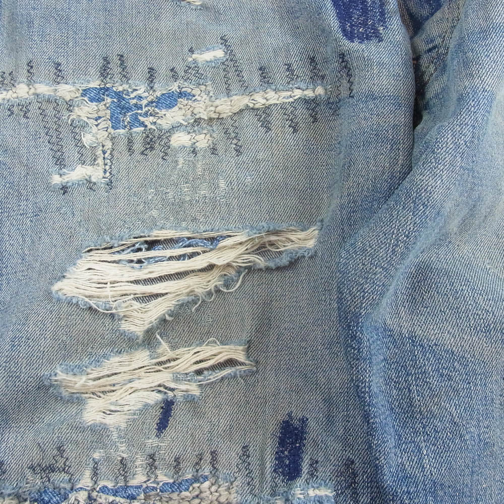 Levi's リーバイス 501 66前期 BIGE リペア ダメージ デニム パンツ