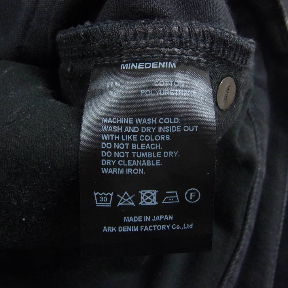 MINEDENIM マインデニム FPK107N-91-322-1 107 S.Slim USD スリム デニム パンツ ブラック系 9【中古】