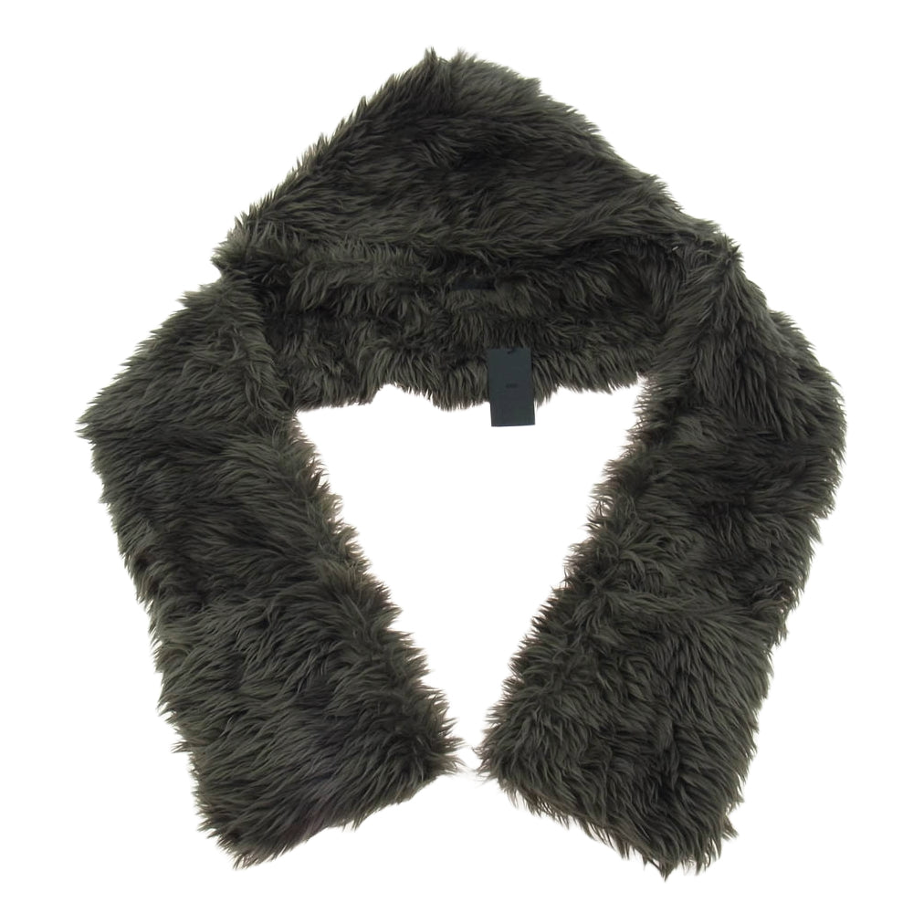 ユハ 10180902 FUR HOODED MUFFLER ファー フード マフラー グレー系 F【新古品】【未使用】【中古】