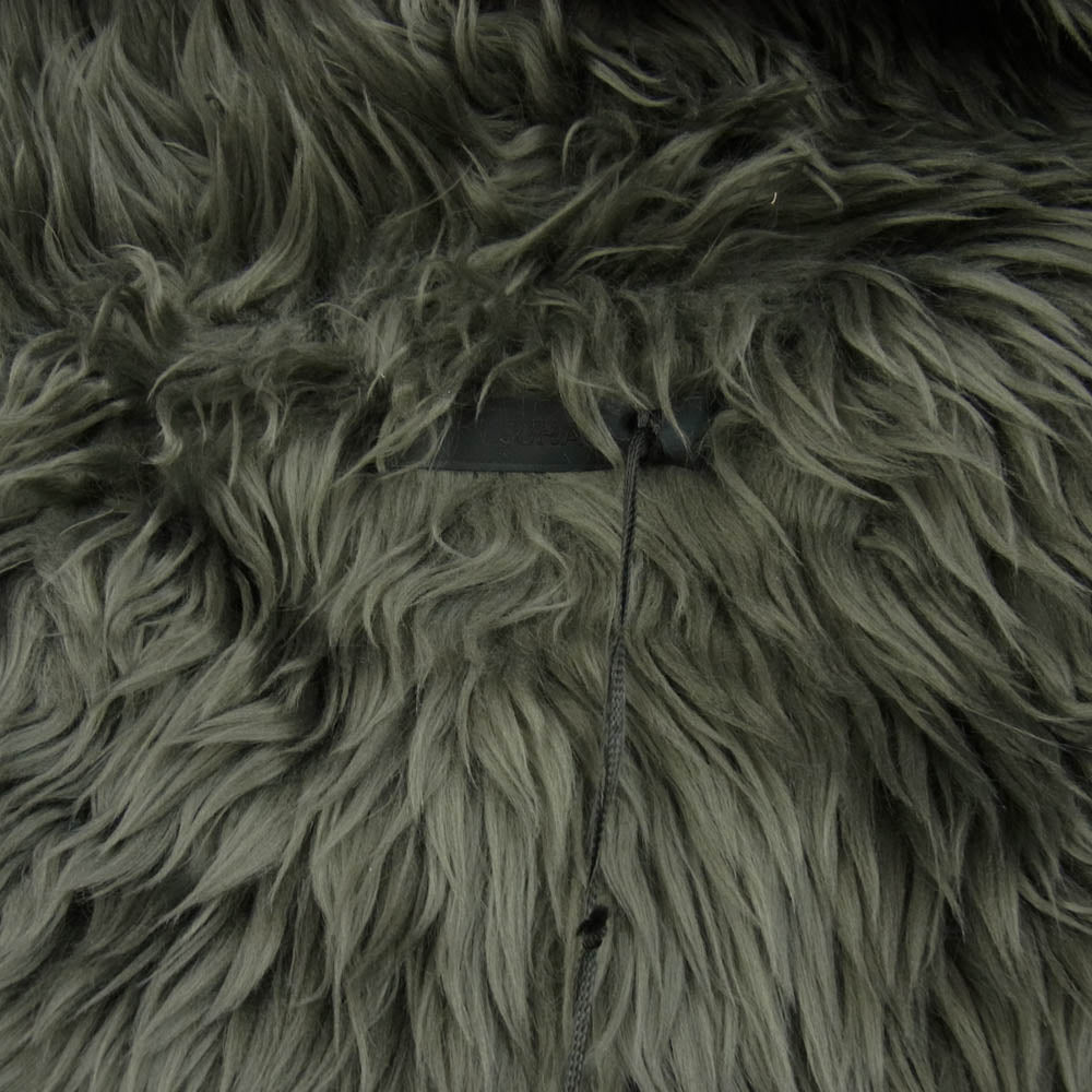 ユハ 10180902 FUR HOODED MUFFLER ファー フード マフラー グレー系 F【新古品】【未使用】【中古】