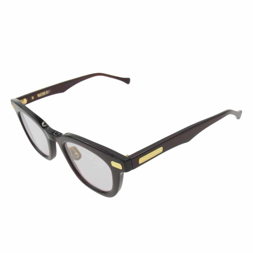 WACKO MARIA ワコマリア PL－008 × NATIVESONS  ネイティブサンズ サングラス アイウェア 眼鏡 ダークブラウン系【中古】