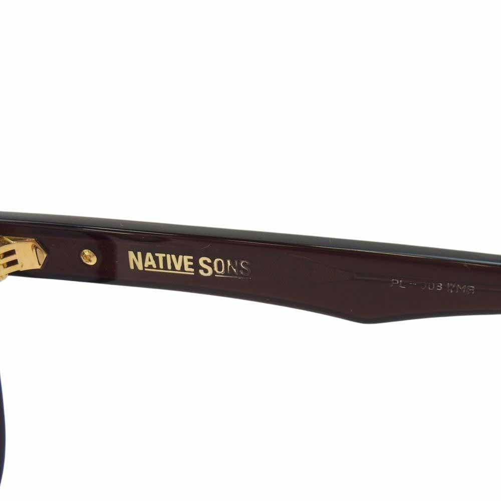 WACKO MARIA ワコマリア PL－008 × NATIVESONS  ネイティブサンズ サングラス アイウェア 眼鏡 ダークブラウン系【中古】