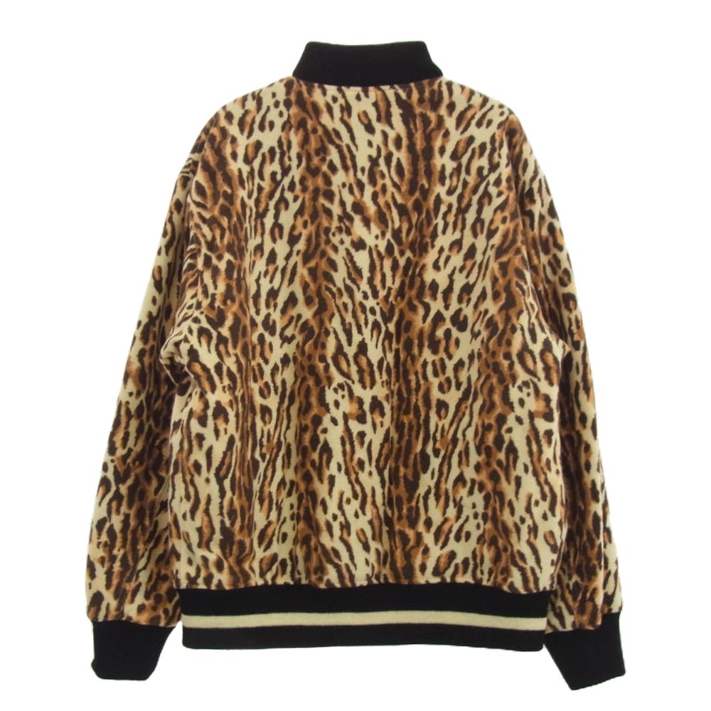 WACKO MARIA ワコマリア 22AW 22FW-WMO-BL12 LEOPARD VARSITY JACKET レオパード ファーヴァーシティ ジャケット ブルゾン マルチカラー系 S【美品】【中古】