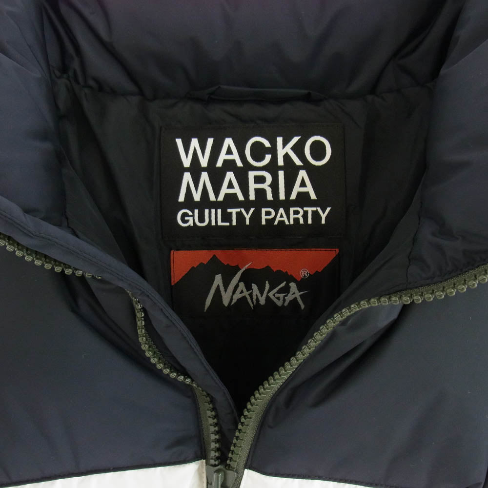 WACKO MARIA ワコマリア 24AW 24FW-WMO-NA01 × NANGA ナンガ SWITCHING DOWN JACKET TYPE-1 ダウン ジャケット グリーン系 M【極上美品】【中古】