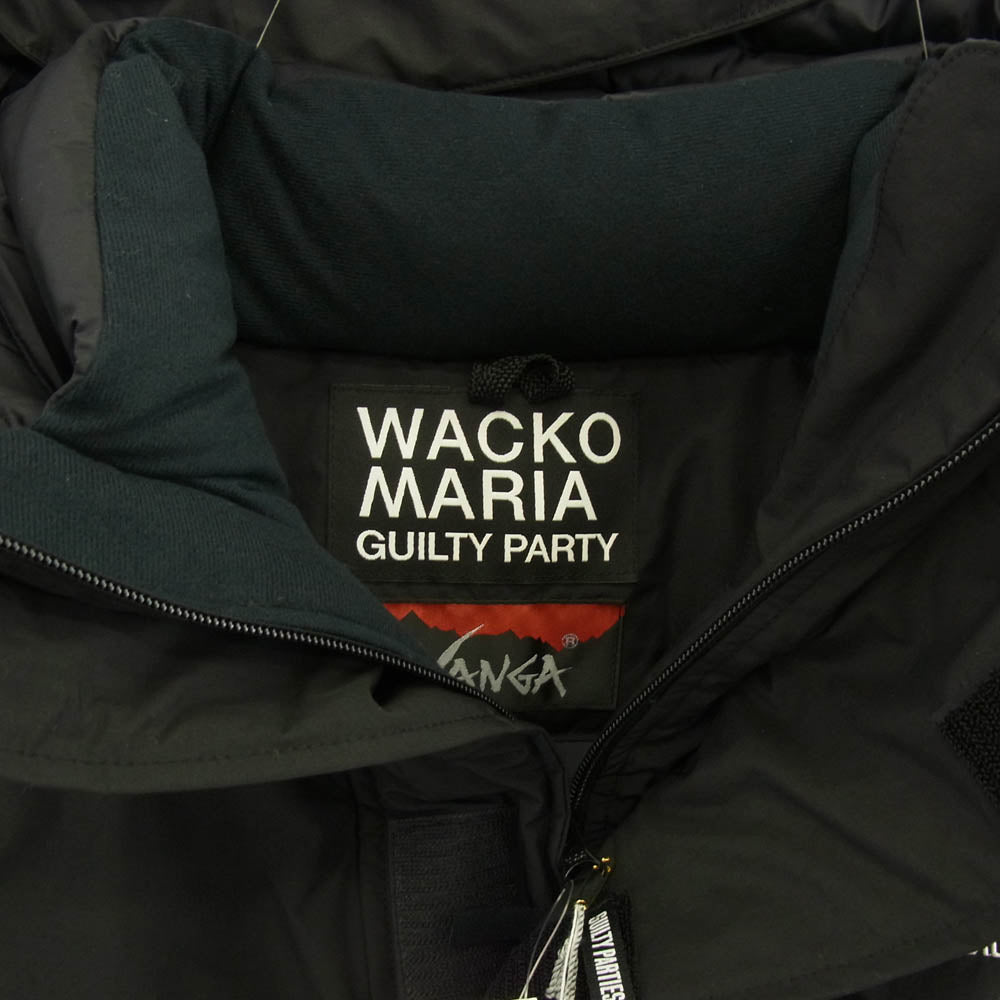 WACKO MARIA ワコマリア 23AW 23FW-WMO-NA01 × NANGA ナンガ MOUNTAIN BELAY COAT TYPE 1 マウンテンコート 中綿 ジャケット ブラック系 M【美品】【中古】