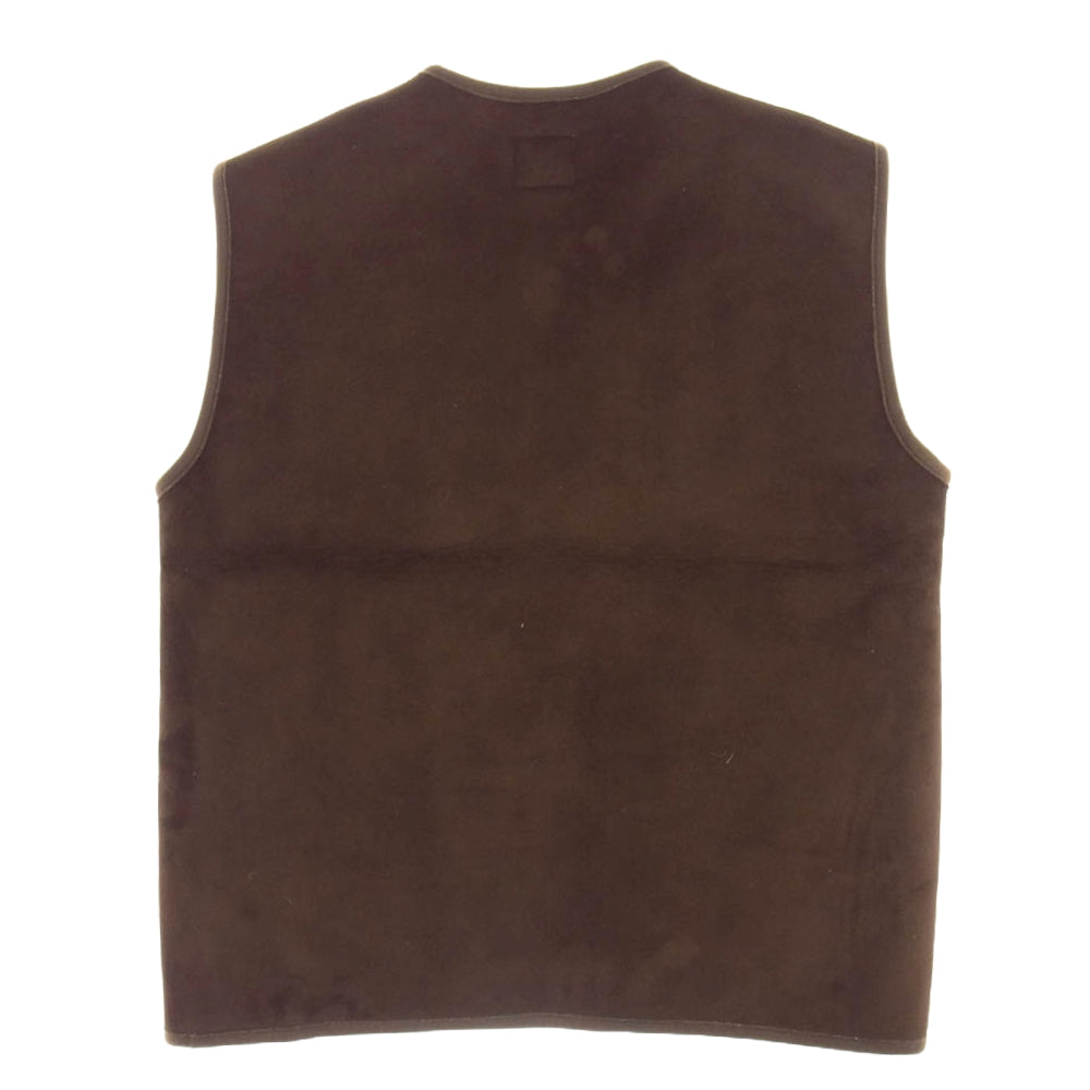 コールドブレーカー NO COLLAR VELOUR ZIP VEST ノーカラー ベロア ジップベスト ブラウン系 M【中古】