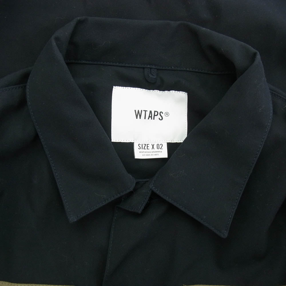 WTAPS ダブルタップス 21AW 21AW BUDS/LS/COTTON.SERGE 212BRDT-SHM02 バッツ ロングスリーブ シャツ ネイビー系 X02【中古】