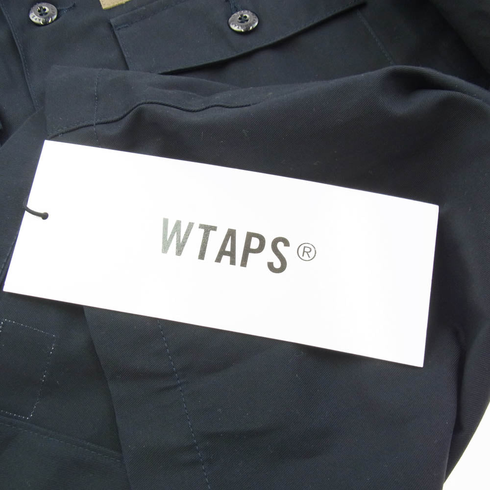 WTAPS ダブルタップス 21AW 21AW BUDS/LS/COTTON.SERGE 212BRDT-SHM02 バッツ ロングスリーブ シャツ ネイビー系 X02【中古】