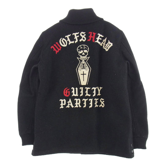 WACKO MARIA ワコマリア 14AW WOLFS HEAD ウルフズヘッド CAR CLUB JKT カークラブ ジャケット ブラック系 L【中古】